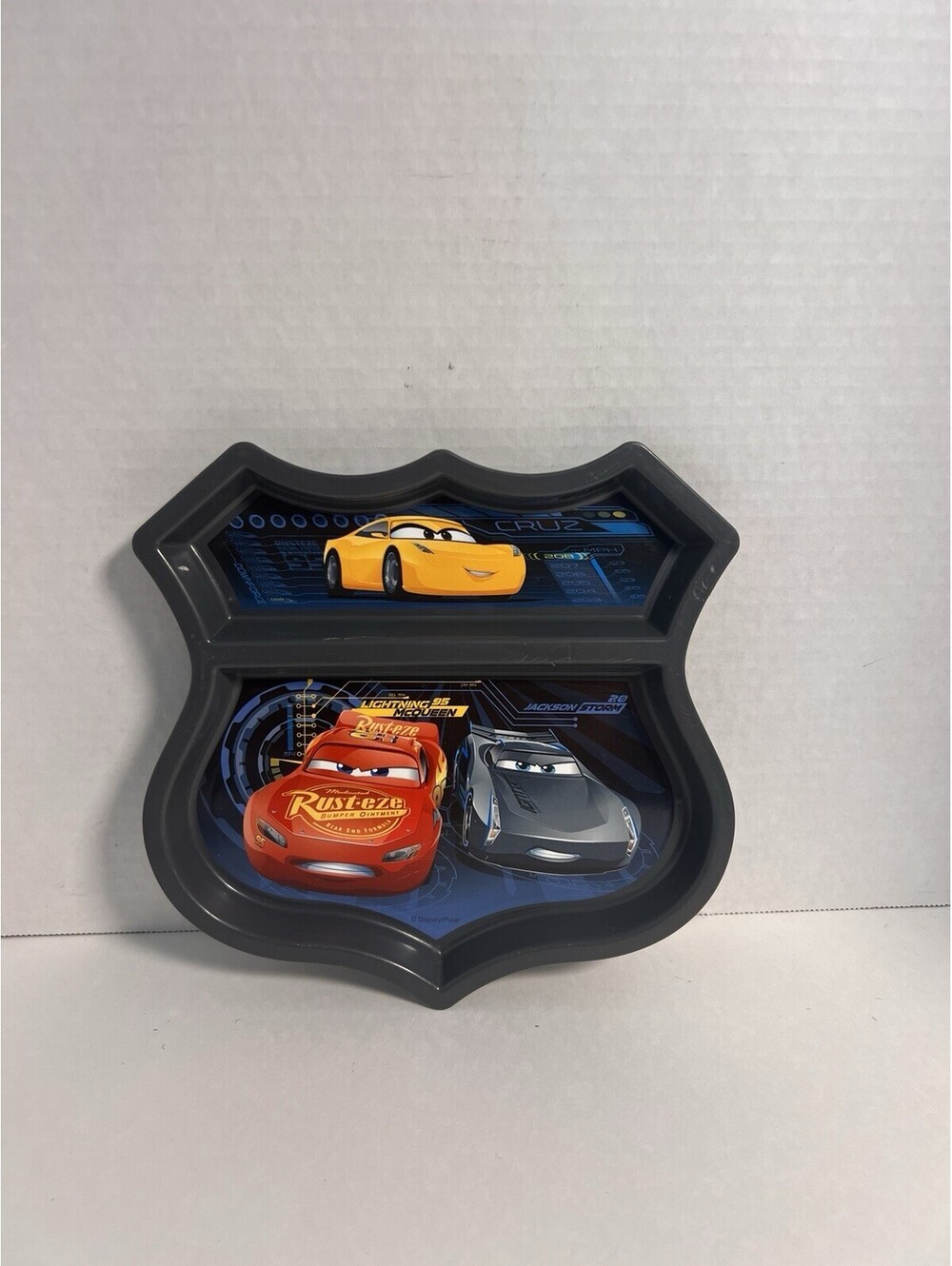 Disney Pixar Cars 3 Divided Plate Lightning McQueen Cruz Jackson Storm USA Made